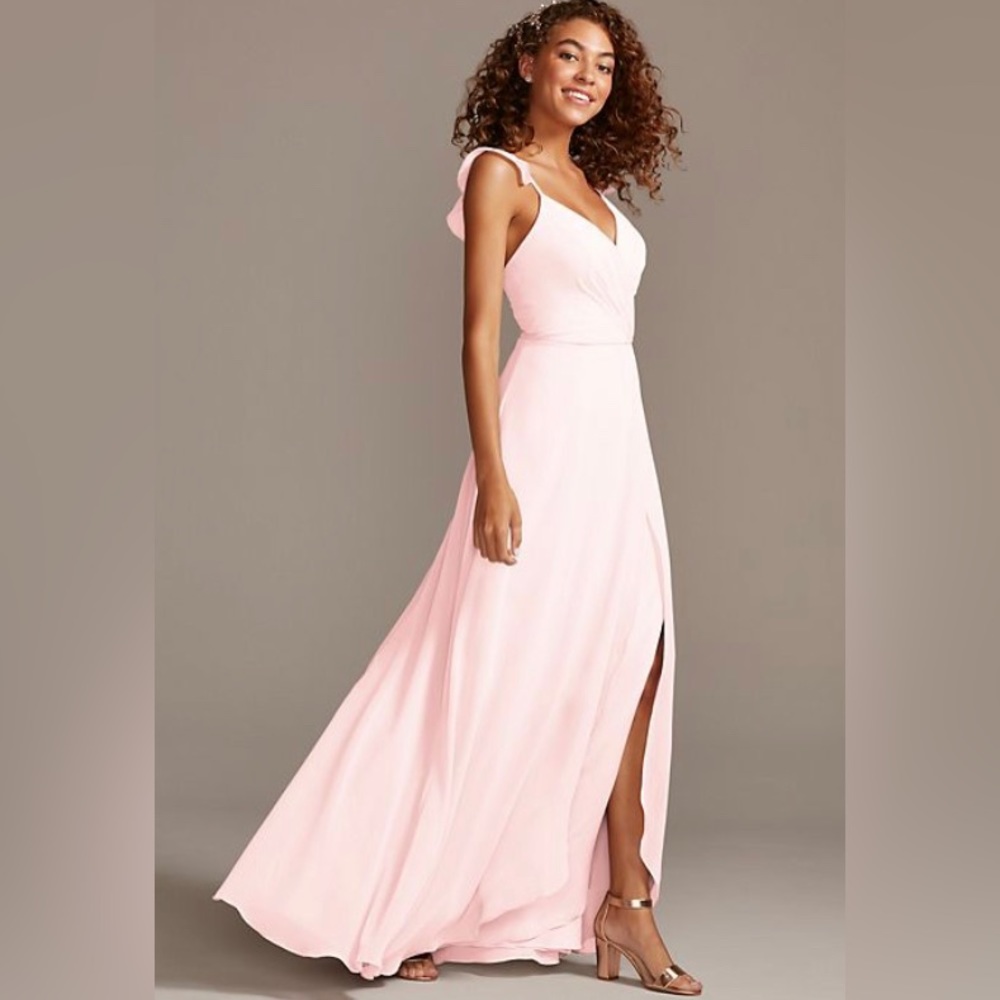 David’s Bridal Petal Pink Bridesmaid Dress